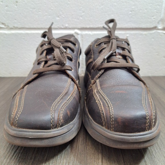 Clarks Collection Men's Casual Brown Leather Lace Up Comfort Shoes US Size 9 M - Picture 5 of 8